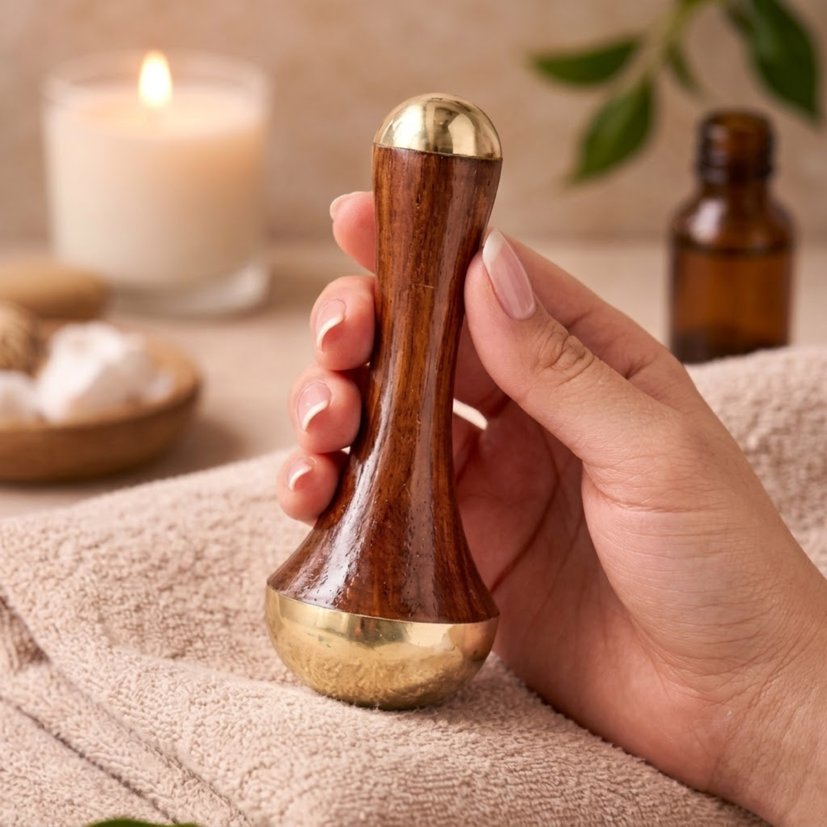 Kansa Wand Massager – Ayurvedic Bronze Face Tool