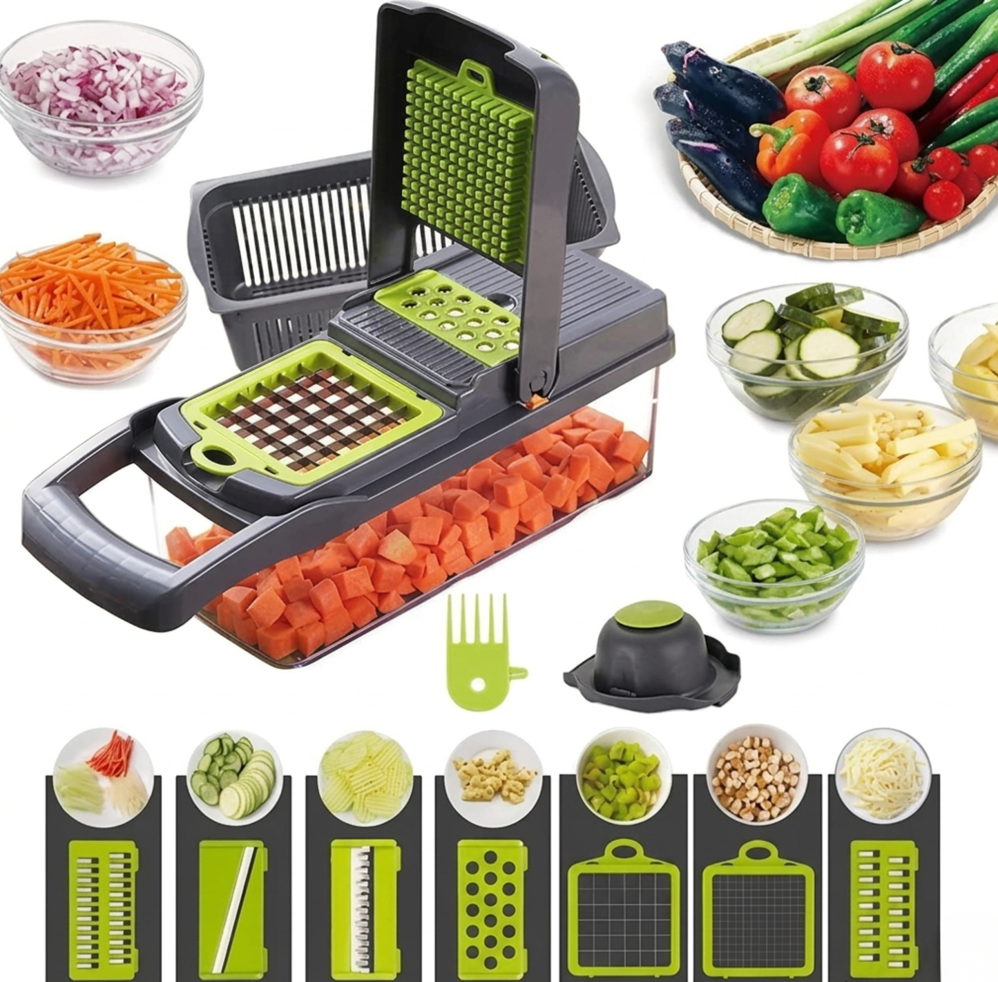 16-in-1 Vegetable Chopper with Container