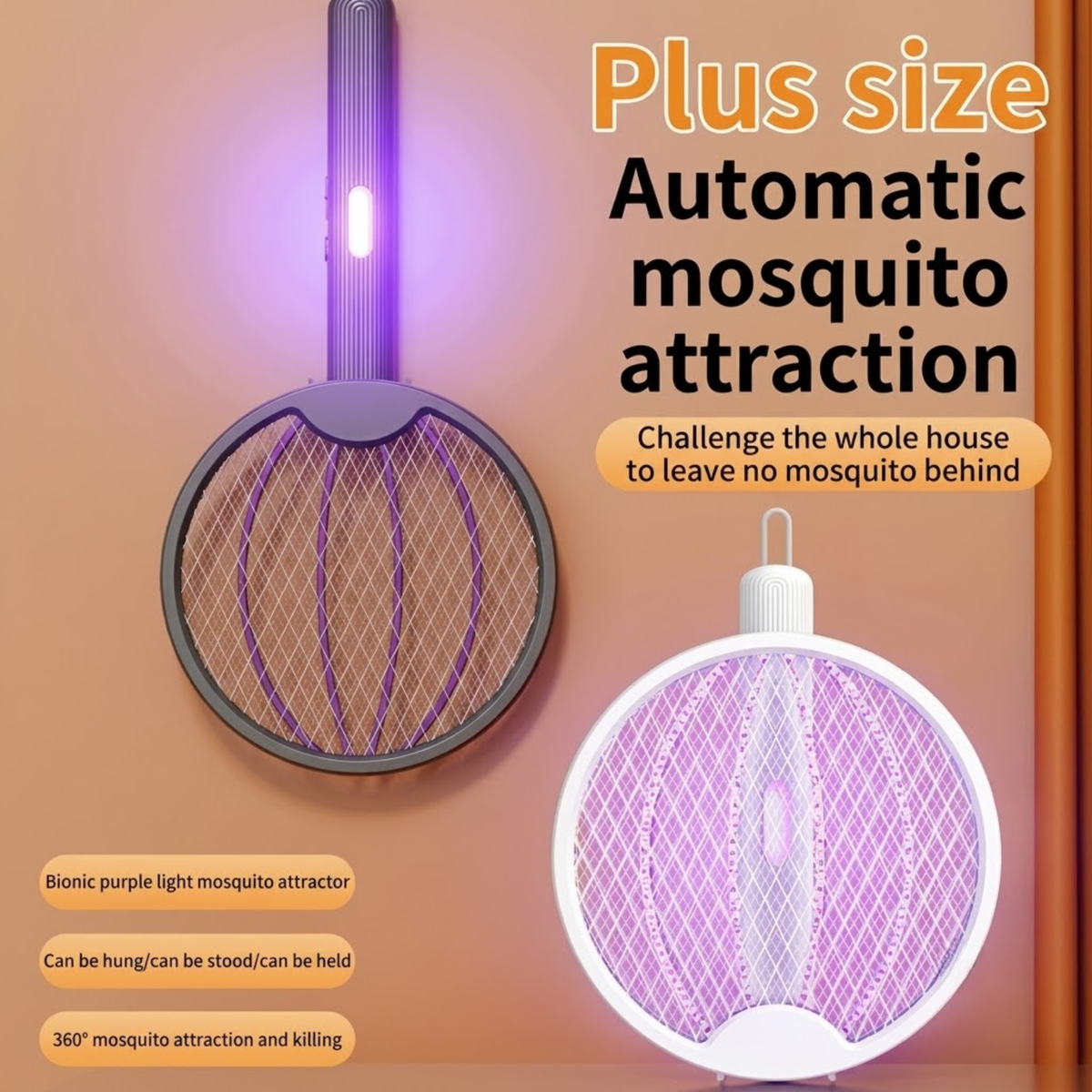 Foldable Electric Mosquito Racket – UV Light Stand