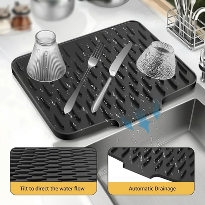 Silicone Dish Drying Mat – Non-Slip Counter Pad