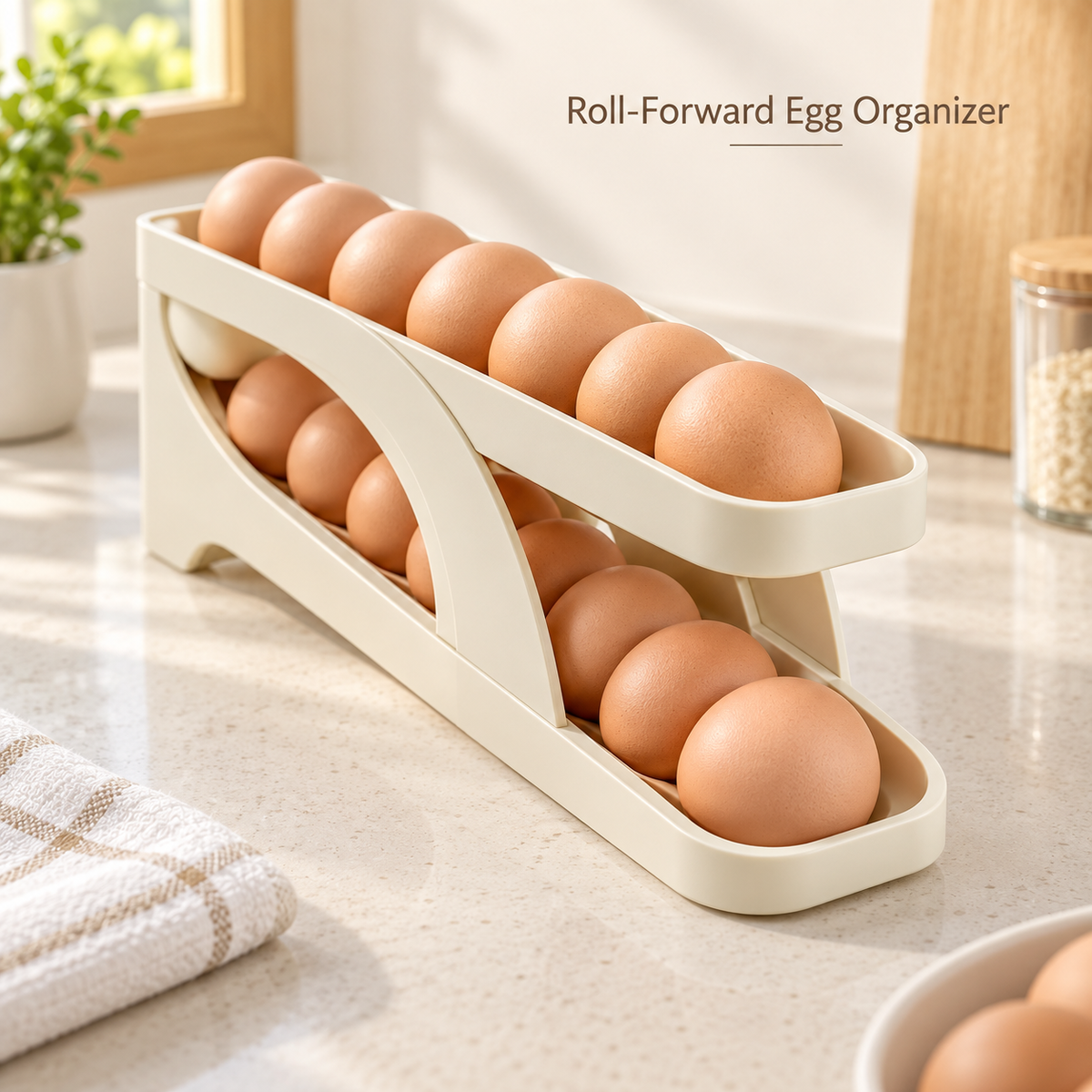 Automatic Rolling Egg Dispenser – Double Layer