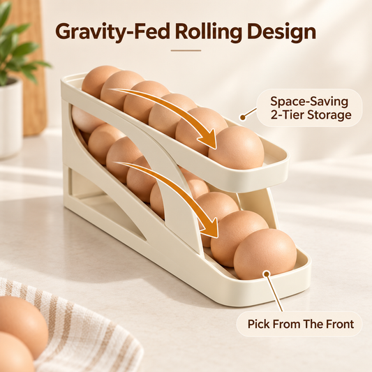 Automatic Rolling Egg Dispenser – Double Layer