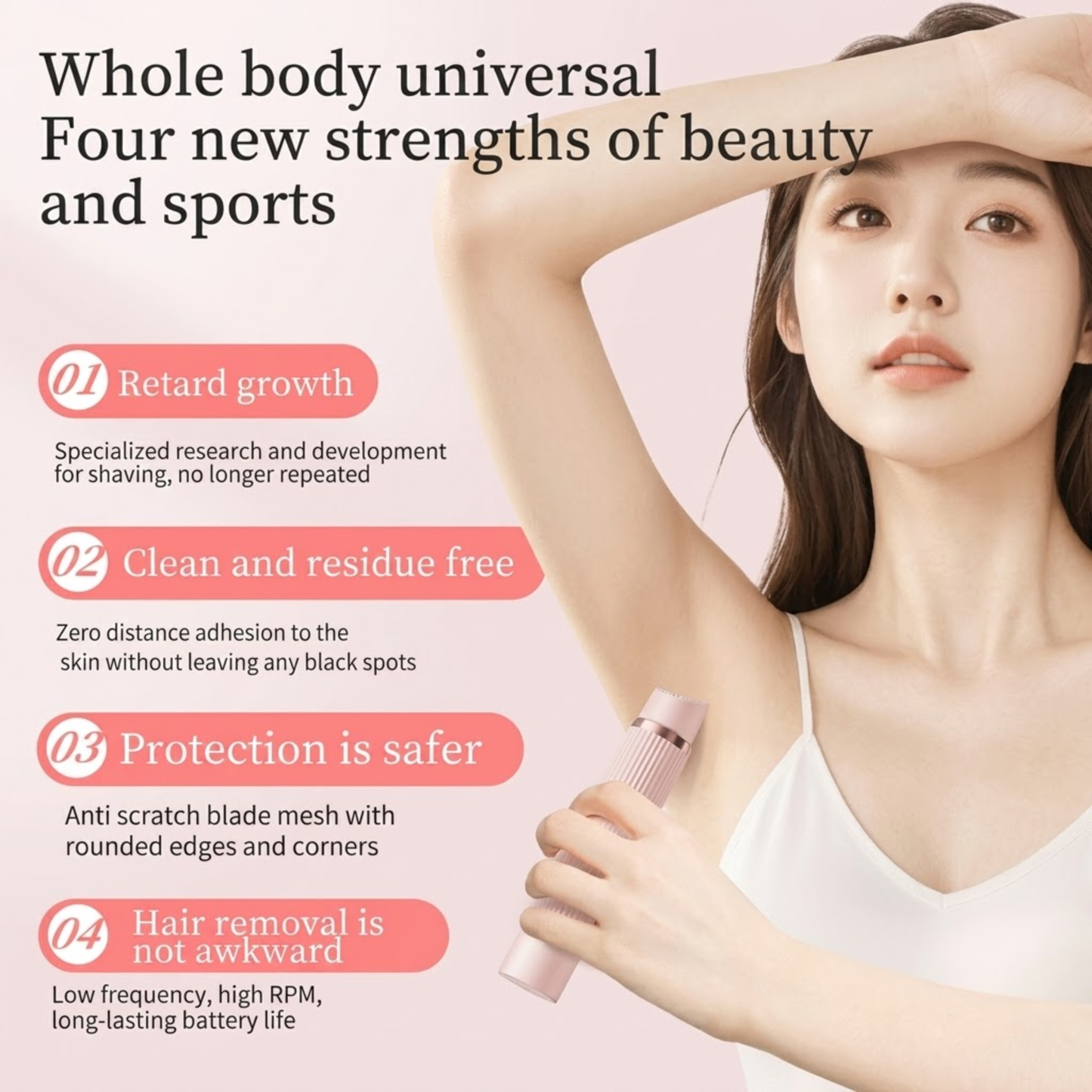 2-in-1 Women's Electric Shaver – Body & Face