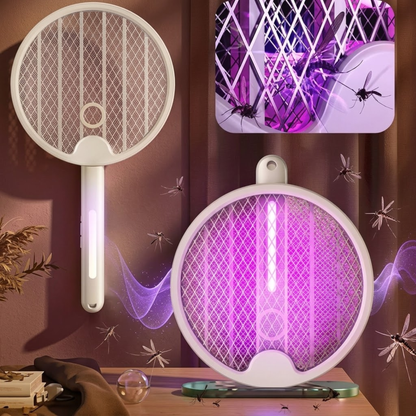 Foldable Electric Mosquito Racket – UV Light Stand