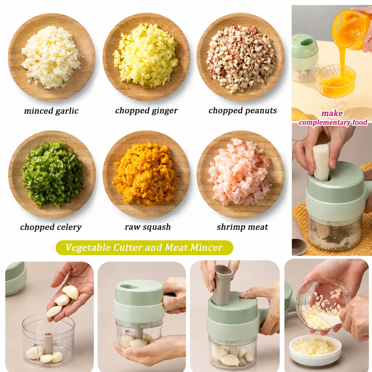 4-in-1 Rechargeable Multifunctional Chopper