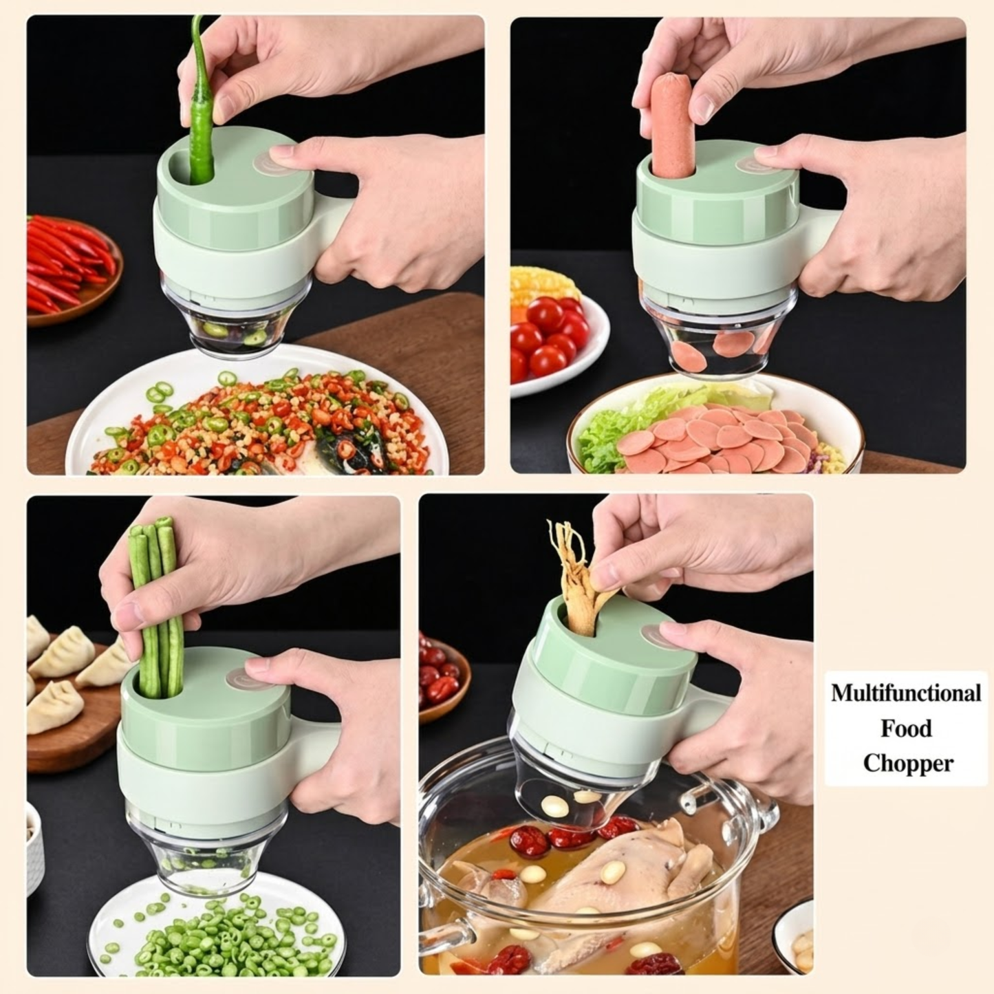4-in-1 Rechargeable Multifunctional Chopper