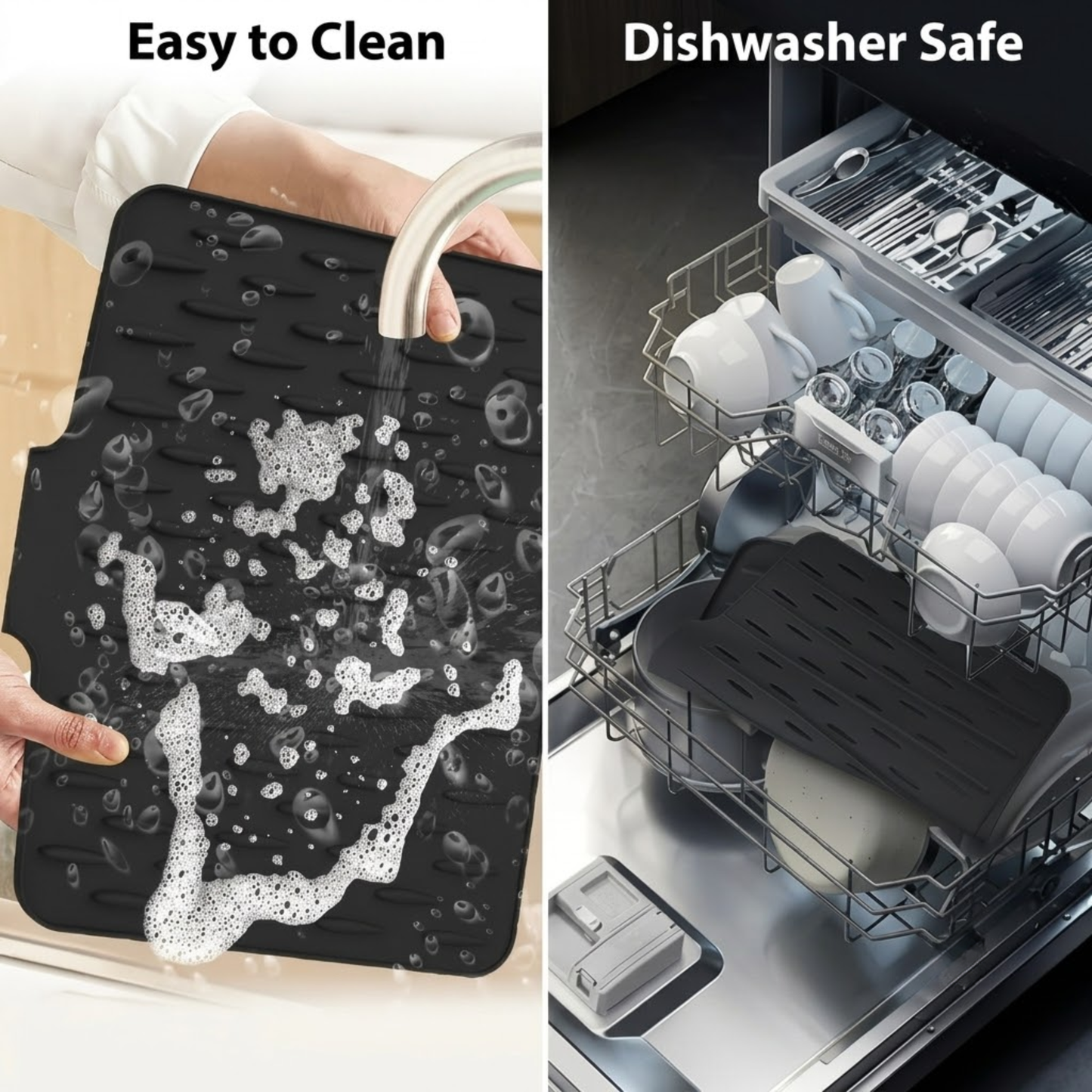 Silicone Dish Drying Mat – Non-Slip Counter Pad