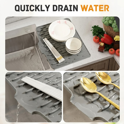 Silicone Dish Drying Mat – Non-Slip Counter Pad