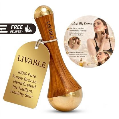 Kansa Wand Massager – Ayurvedic Bronze Face Tool