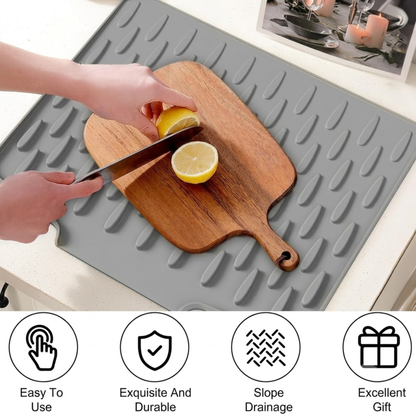 Silicone Dish Drying Mat – Non-Slip Counter Pad