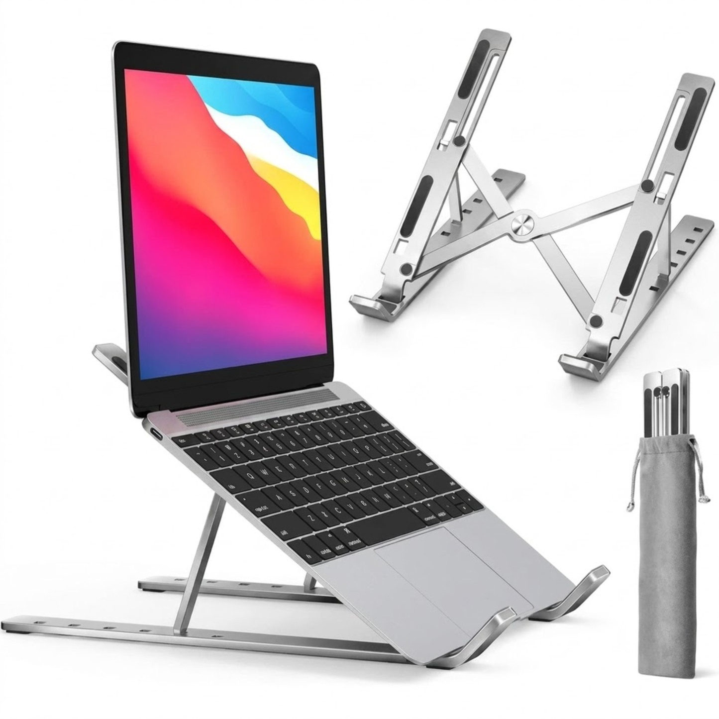 Aluminum Laptop Stand – Adjustable, Foldable