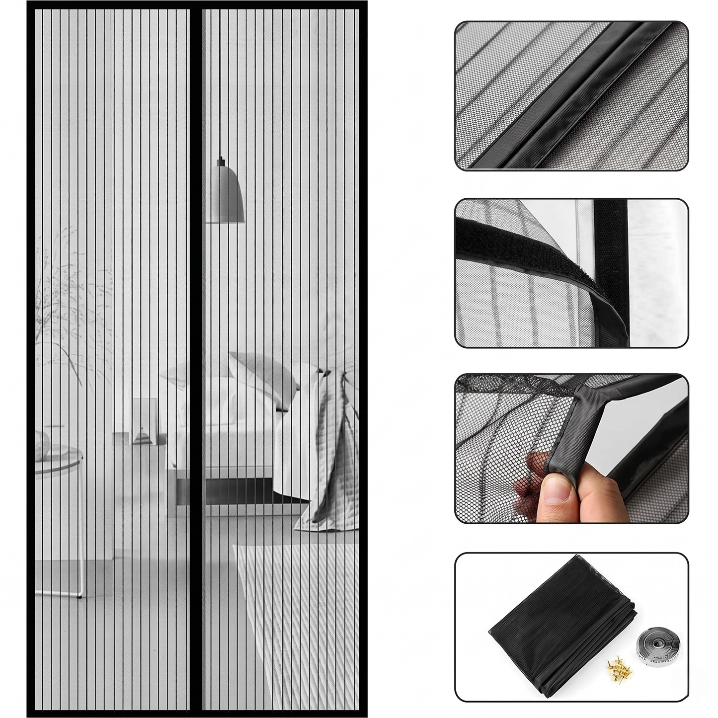 Magic Mesh Magnetic Door Screen – Auto-Close