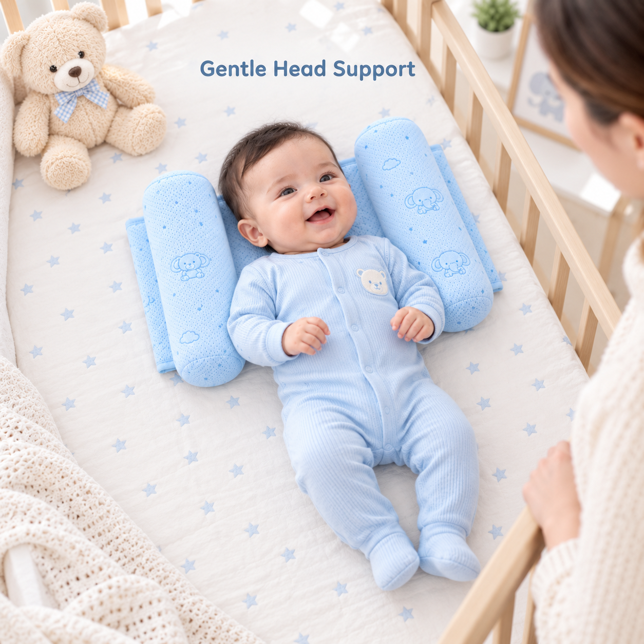 Baby Head Shaping Pillow – Anti Flat Head, Memory Foam