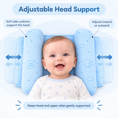Baby Head Shaping Pillow – Anti Flat Head, Memory Foam