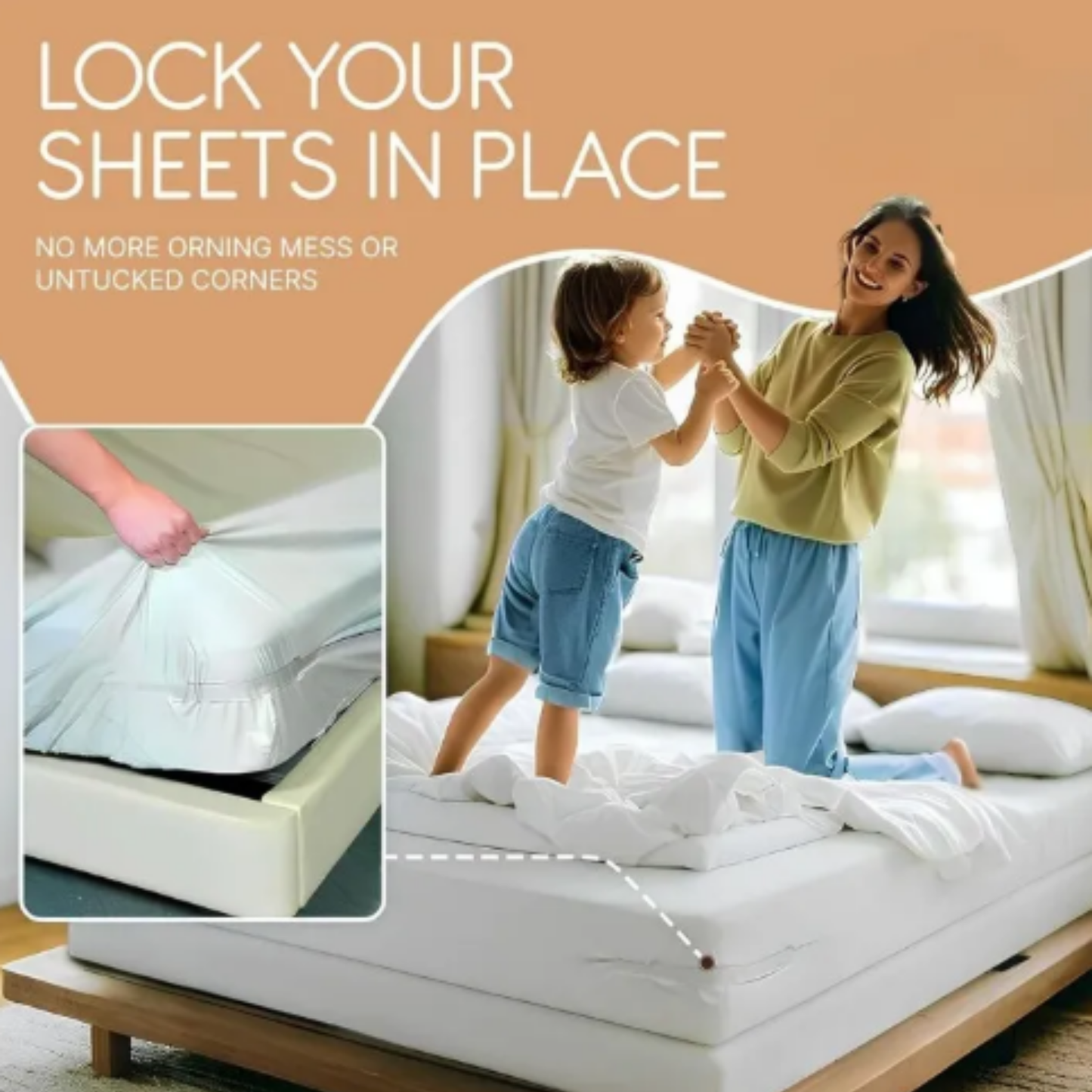 Bed Sheet Holder Straps – Corner Clips, Pack of 4