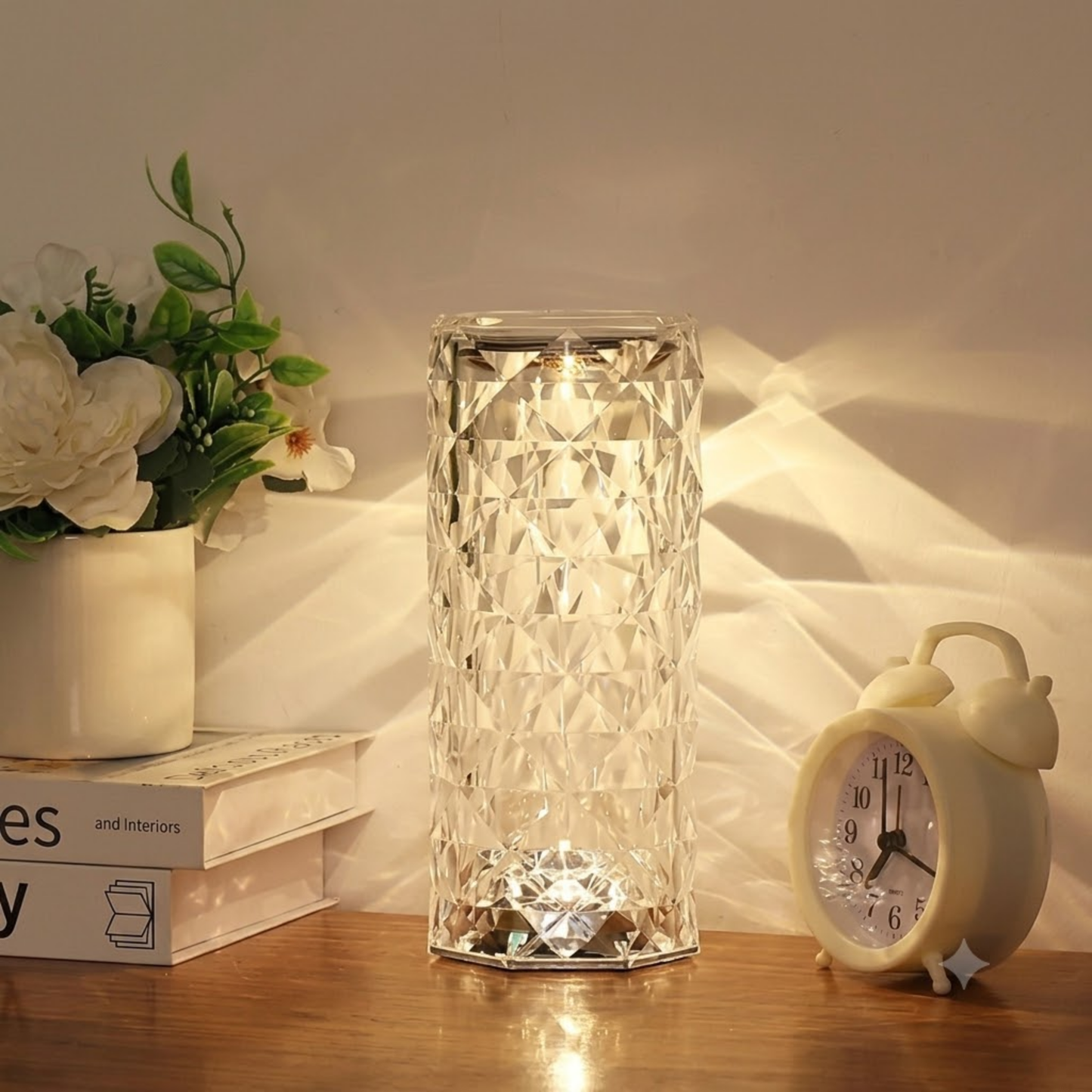 Crystal Rose Diamond Table Lamp – 16 Color RGB