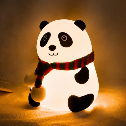 Cute Silicone LED Night Light – Panda Touch Lamp