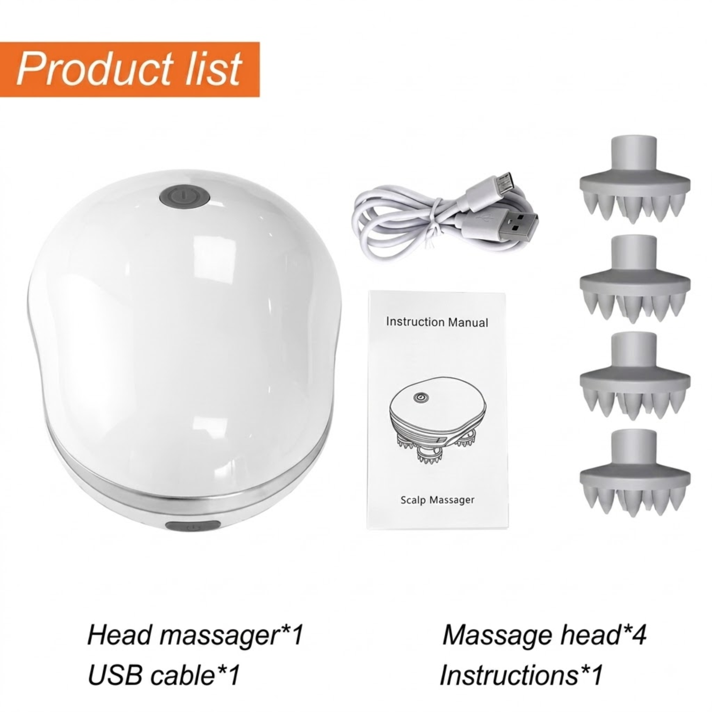 Electric Scalp Massager – Hair Growth, Rechargeable