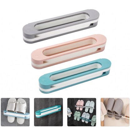 Wall Mounted Slipper & Towel Organizer