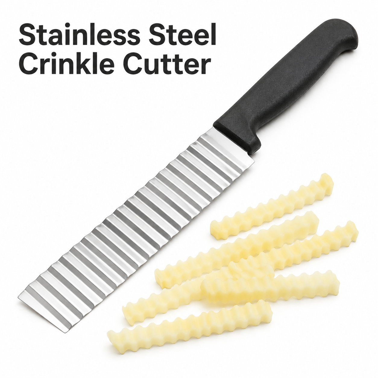 Crinkle Cut Knife – Wavy French Fry & Veggie Slicer