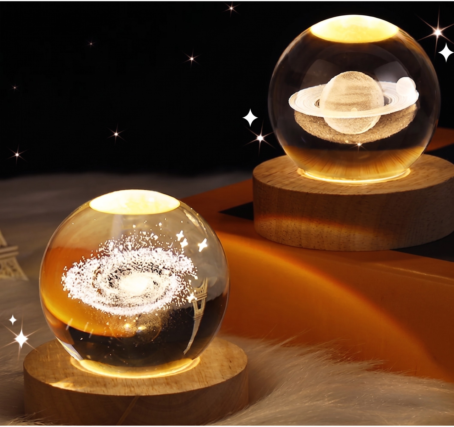 3D Crystal Ball Galaxy Lamp – 16 Color LED