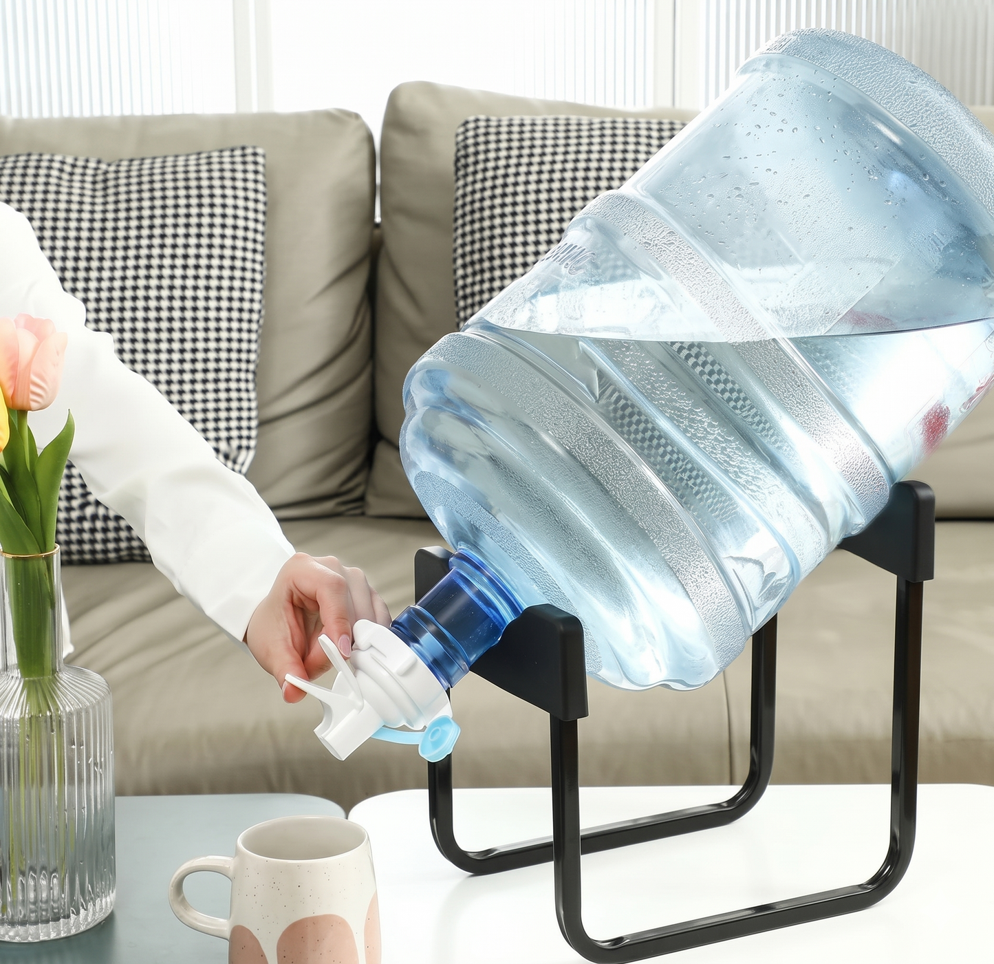 19L Bottle Metal Stand – Heavy Duty, Anti-Tip