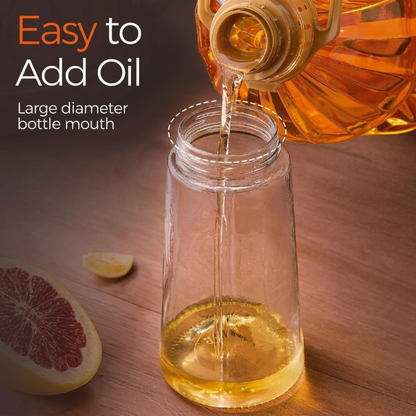 Glass Oil Spray Bottle – 470ml Refillable Mister