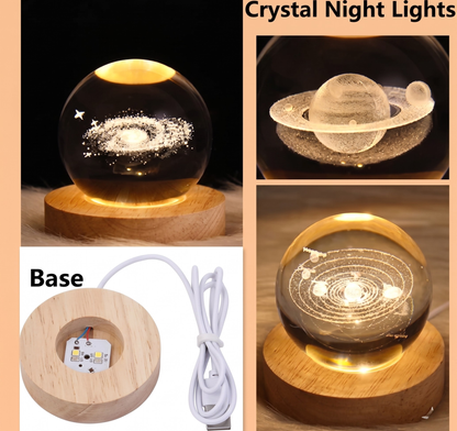 3D Crystal Ball Galaxy Lamp – 16 Color LED