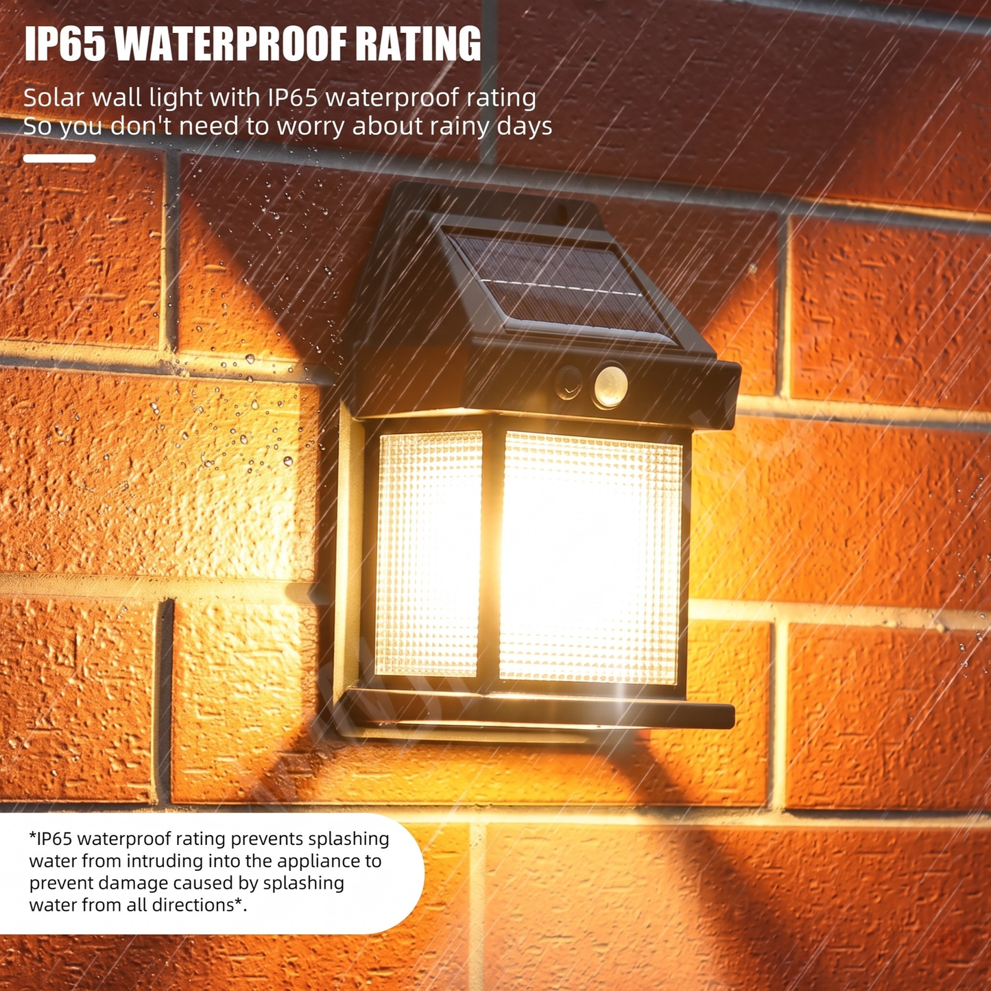 Solar LED Wall Light with Motion Sensor
