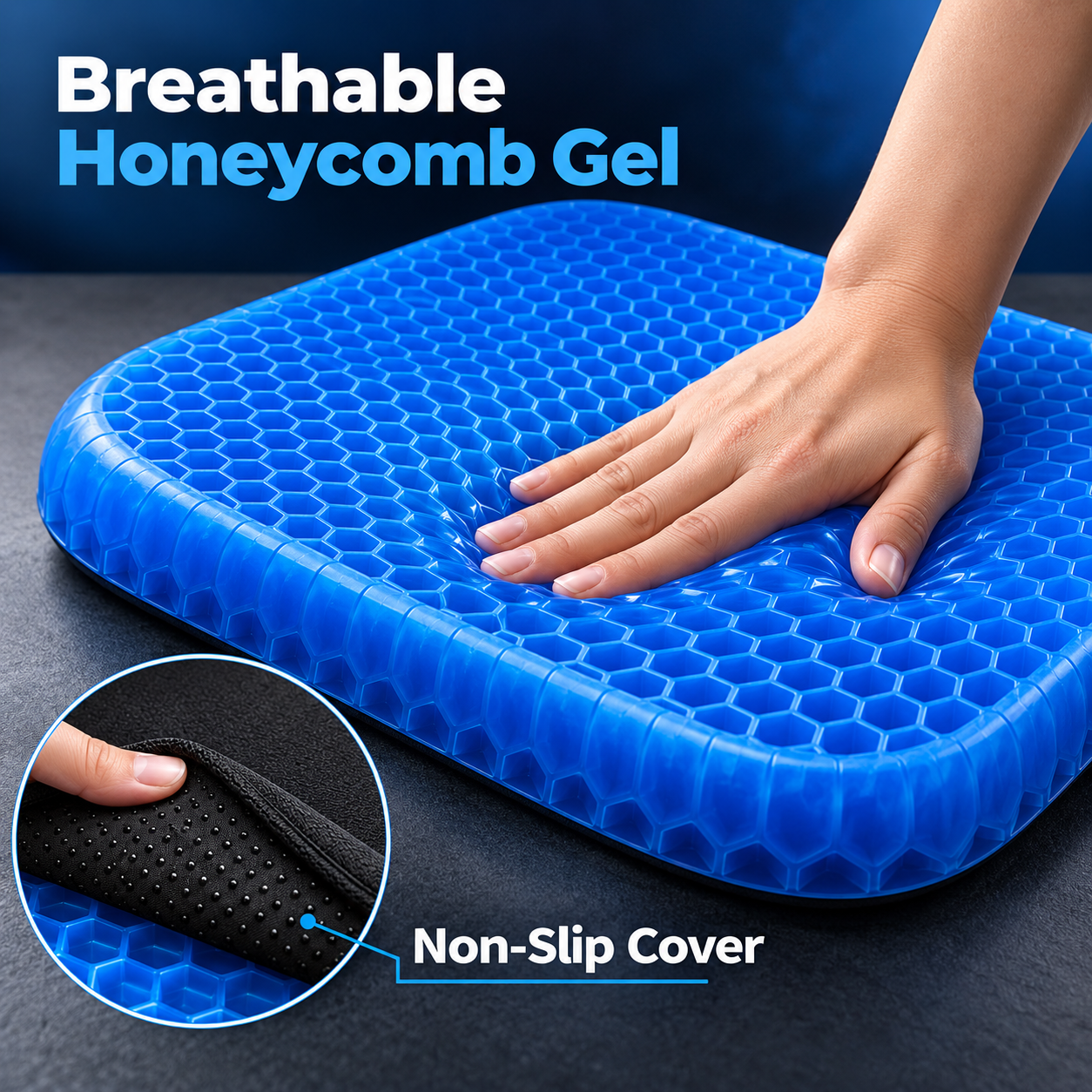 Gel Seat Cushion – Honeycomb Pressure Relief Pad