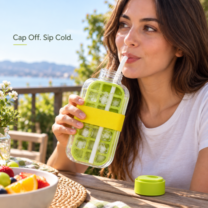 2-in-1 Ice Cube Making Bottle – Touch-Free