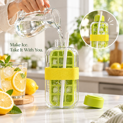 2-in-1 Ice Cube Making Bottle – Touch-Free