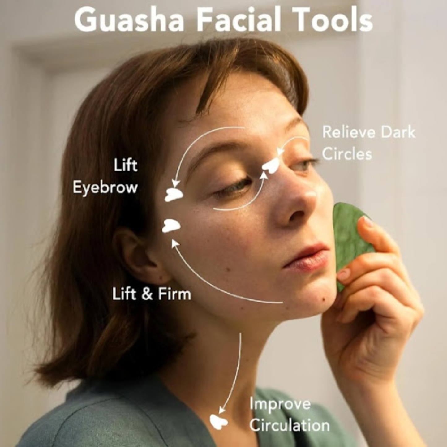 Jade Roller & Gua Sha Set – Natural Facial Massager