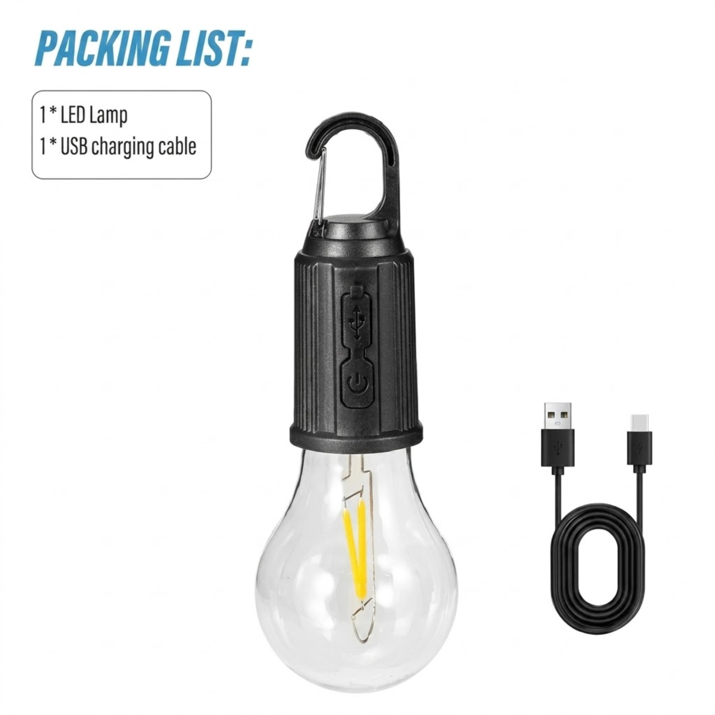 LED Camping Bulb Light – Rechargeable Hanging Lantern