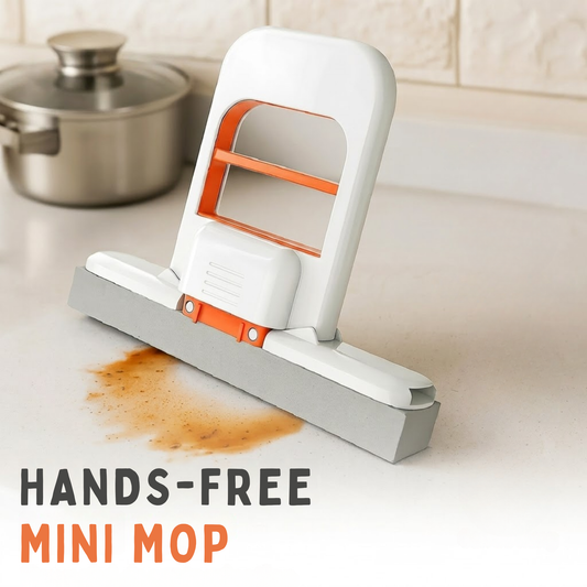 Mini Foldable Desktop Mop – Self-Squeeze Sponge Mop