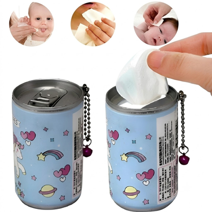 Mini Wet Wipes Tissue Can – Portable, 30 Pcs