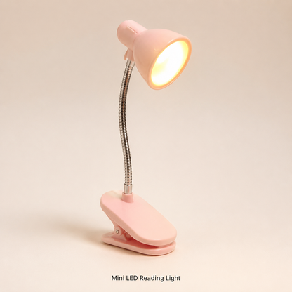 Mini LED Book Light – Clip-On Rechargeable Reading Lamp
