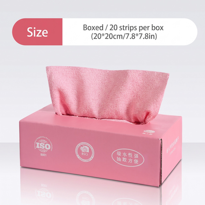 Microfiber Reusable Tissue Pack – 20 Pcs Cloth Box