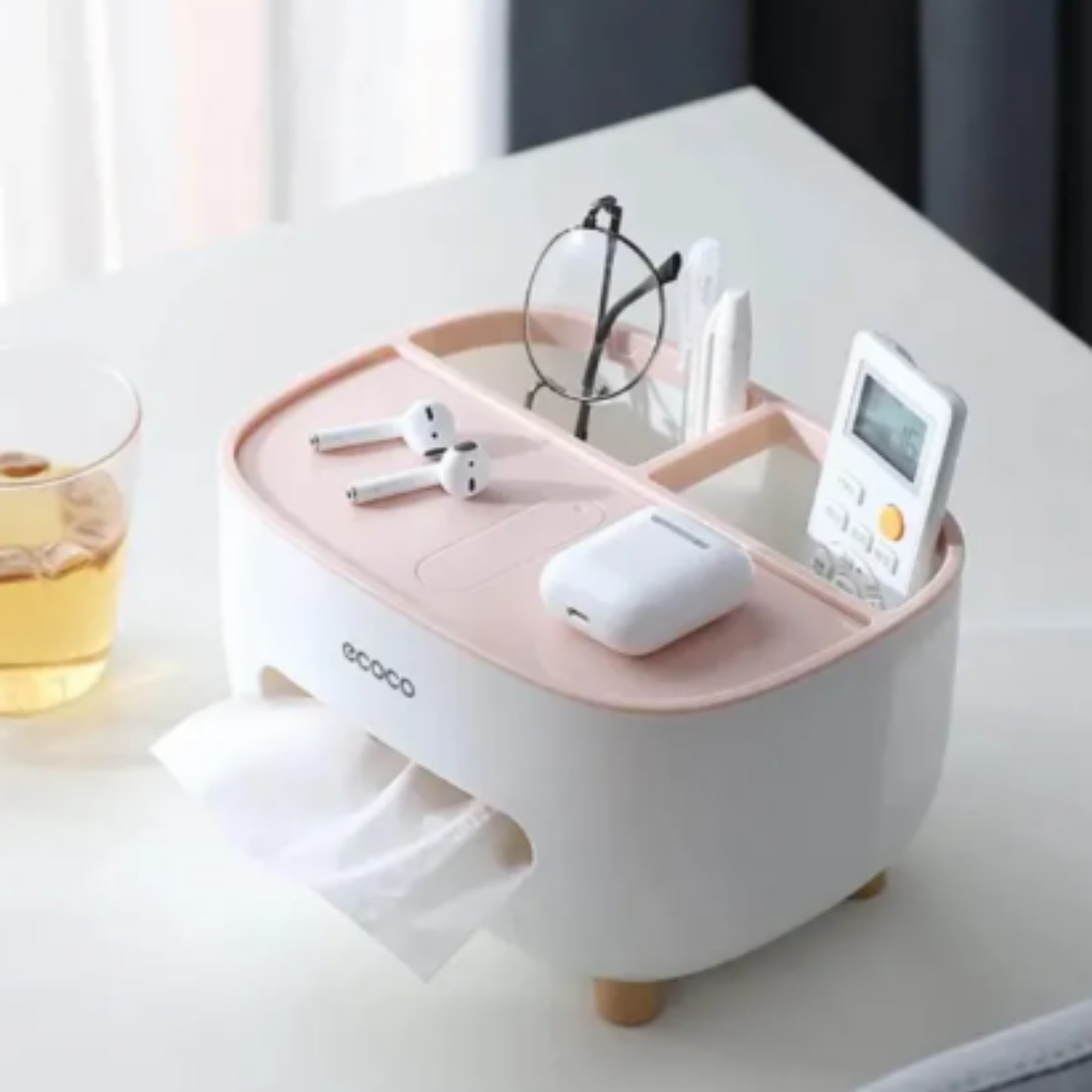 Multifunctional Tissue Box – Remote & Pen Holder