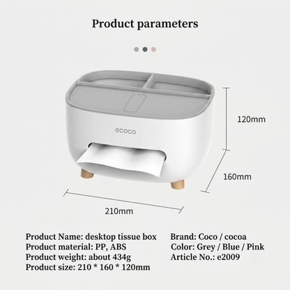 Multifunctional Tissue Box – Remote & Pen Holder