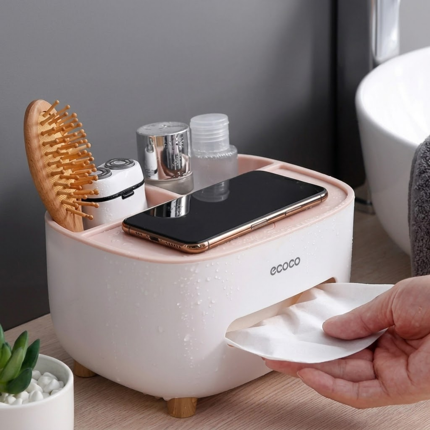 Multifunctional Tissue Box – Remote & Pen Holder