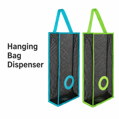 Plastic Bag Holder – Hanging Kitchen Bag Dispenser