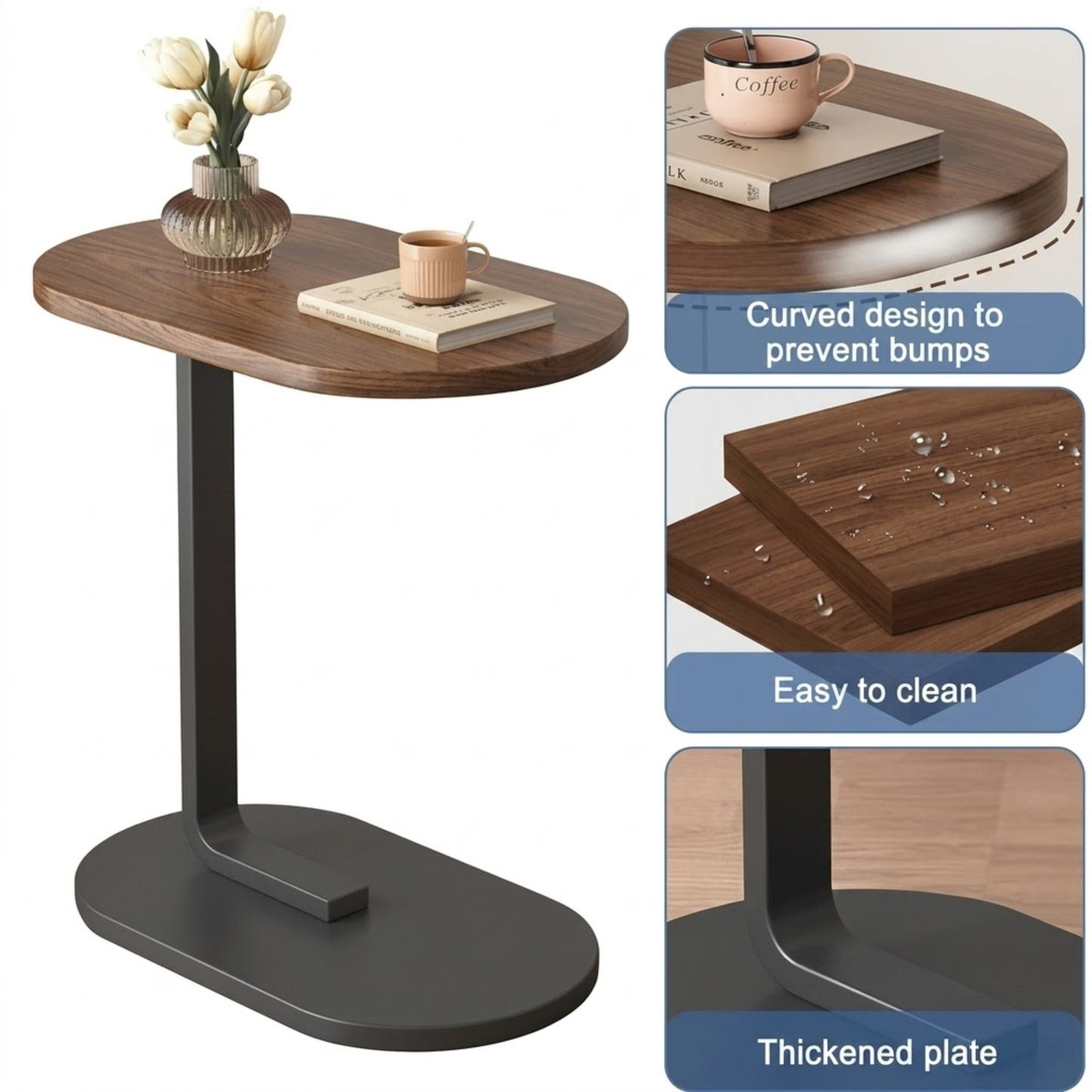 Wooden Accent Side Table – Living Room Table