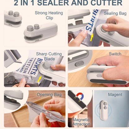 Mini Bag Sealer 2-in-1 – USB-C Rechargeable