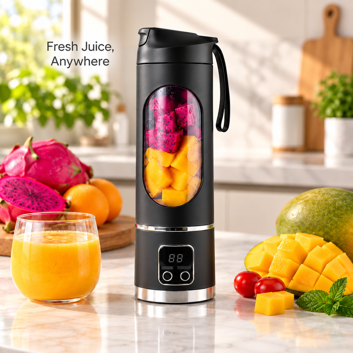Mini Portable Blender – 450ml USB Rechargeable
