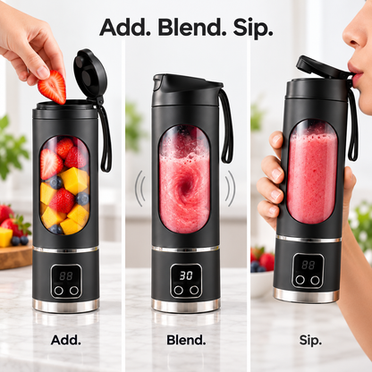 Mini Portable Blender – 450ml USB Rechargeable
