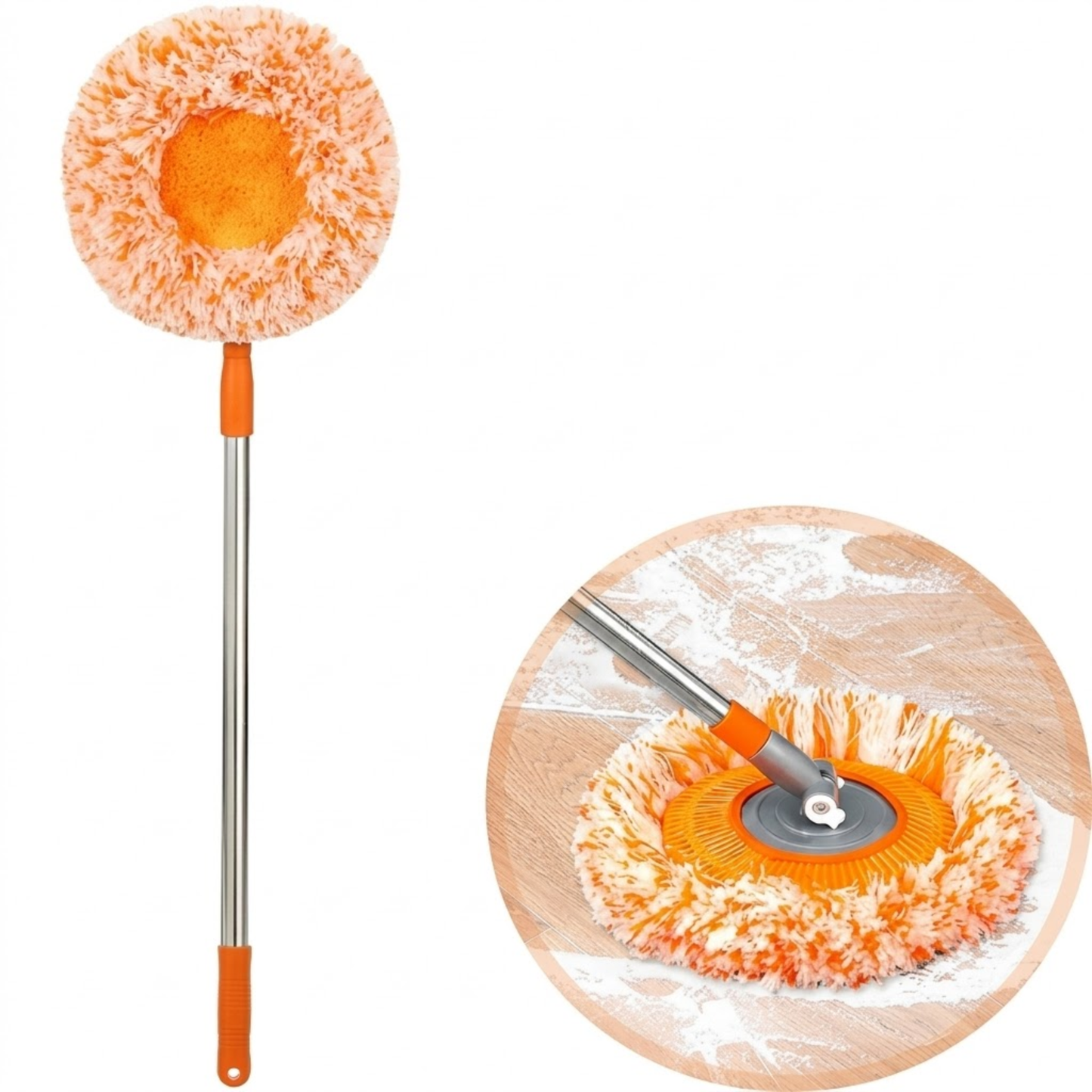 Rotatable Dust Cleaning Mop – 360° Extendable