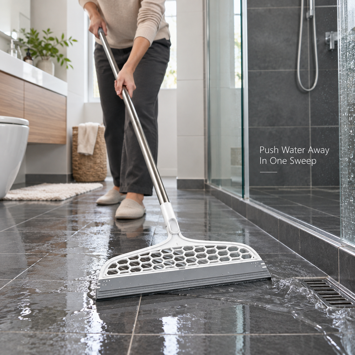 Rotating Silicone Magic Broom – Pet Hair & Floor