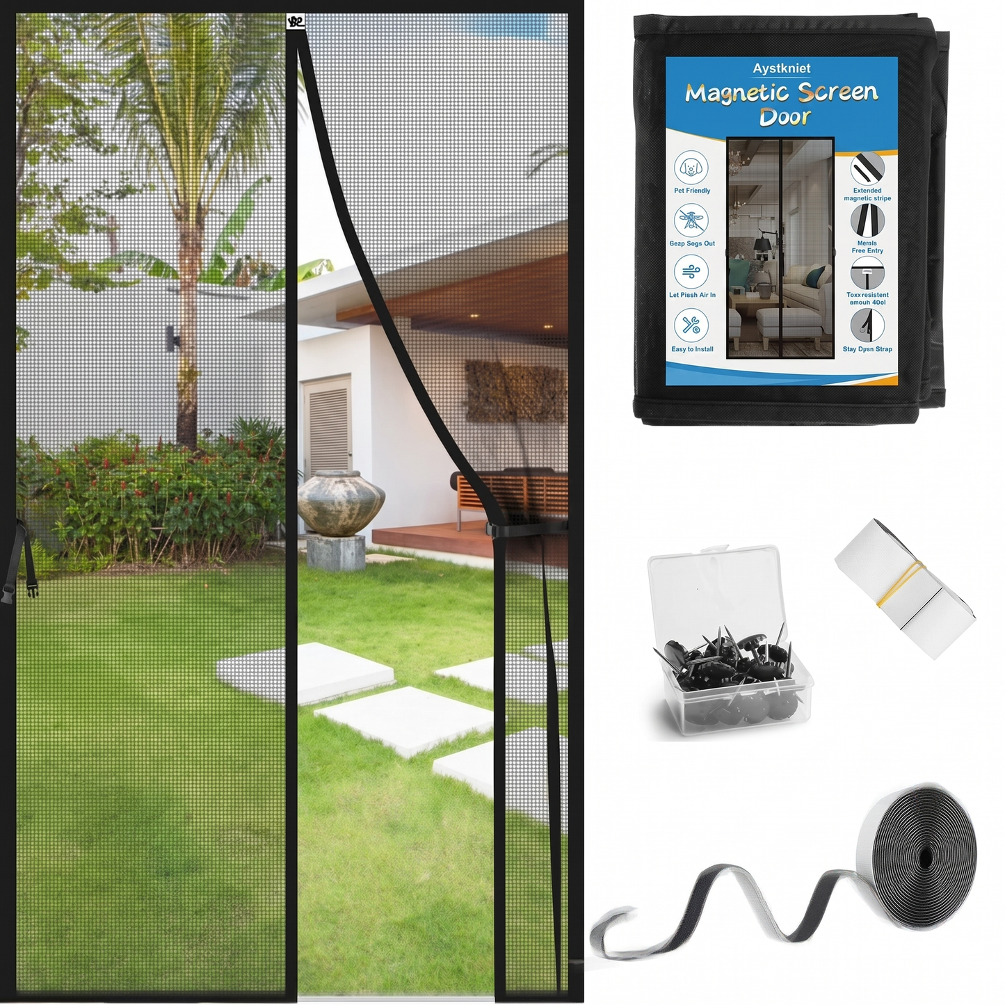 Magic Mesh Magnetic Door Screen – Auto-Close