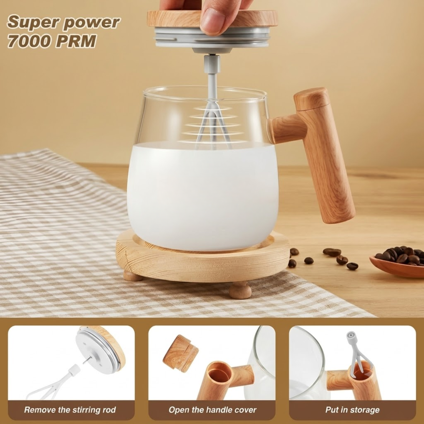Self Stirring Electric Mixing Cup – 400ml Rechargeable